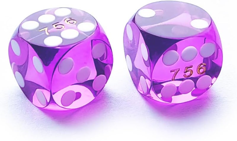 Bescon Professional Small Precision Dice 12.7mm (1/2 inch) with Random Serial Number, Mini Precision Cut Dice 12.7MM Gem Purple - Image 1